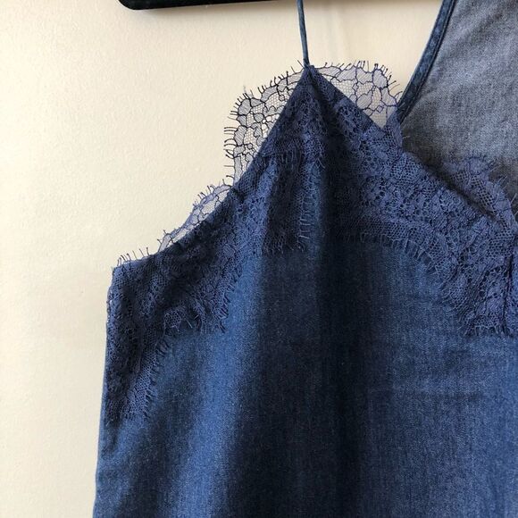 Cami NYC-Chambray Cami Top with Lace Trim - Picture 4 of 6